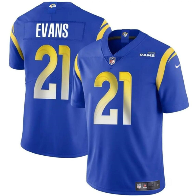 Men's Los Angeles Rams #21 Zach Evans Blue 2024 Vapor Untouchable Football Stitched Jersey - Click Image to Close